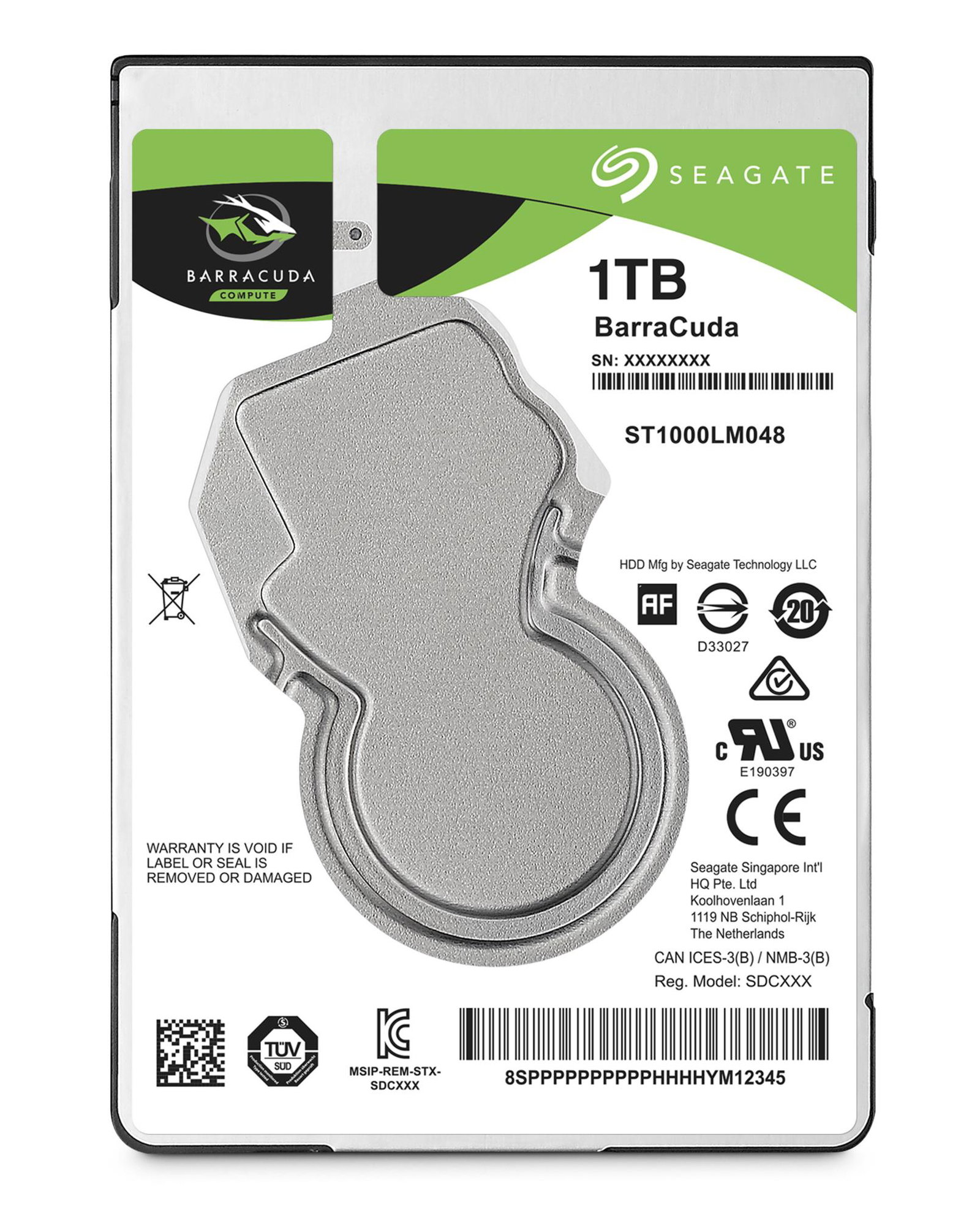 HDD SEAGATE Barracuda 1TB SATA 3.0 128 MB 5400 rpm 2,5 Thickness 7mm ST1000LM048