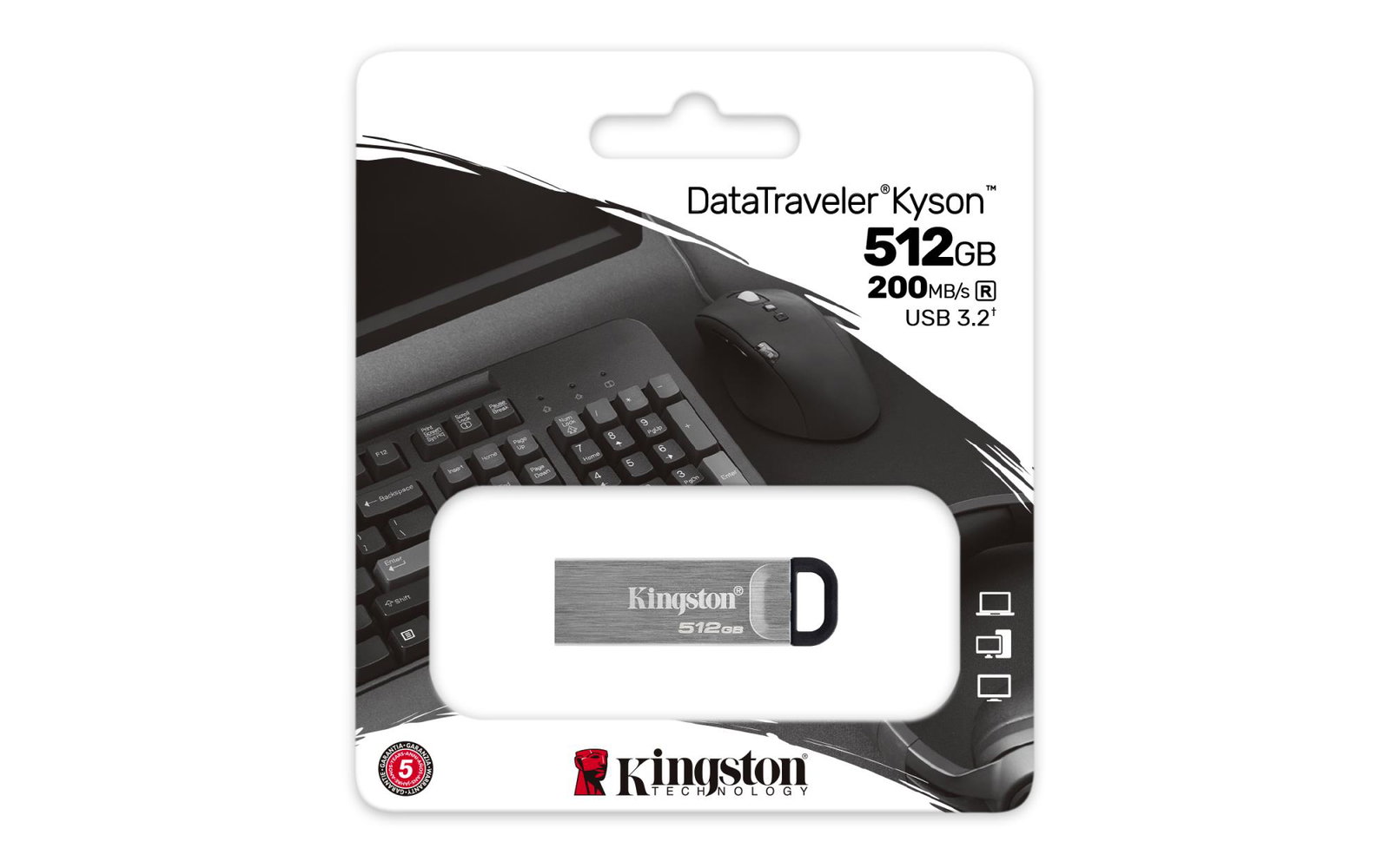 MEMORY DRIVE FLASH USB3.2/512GB DTKN/512GB KINGSTON