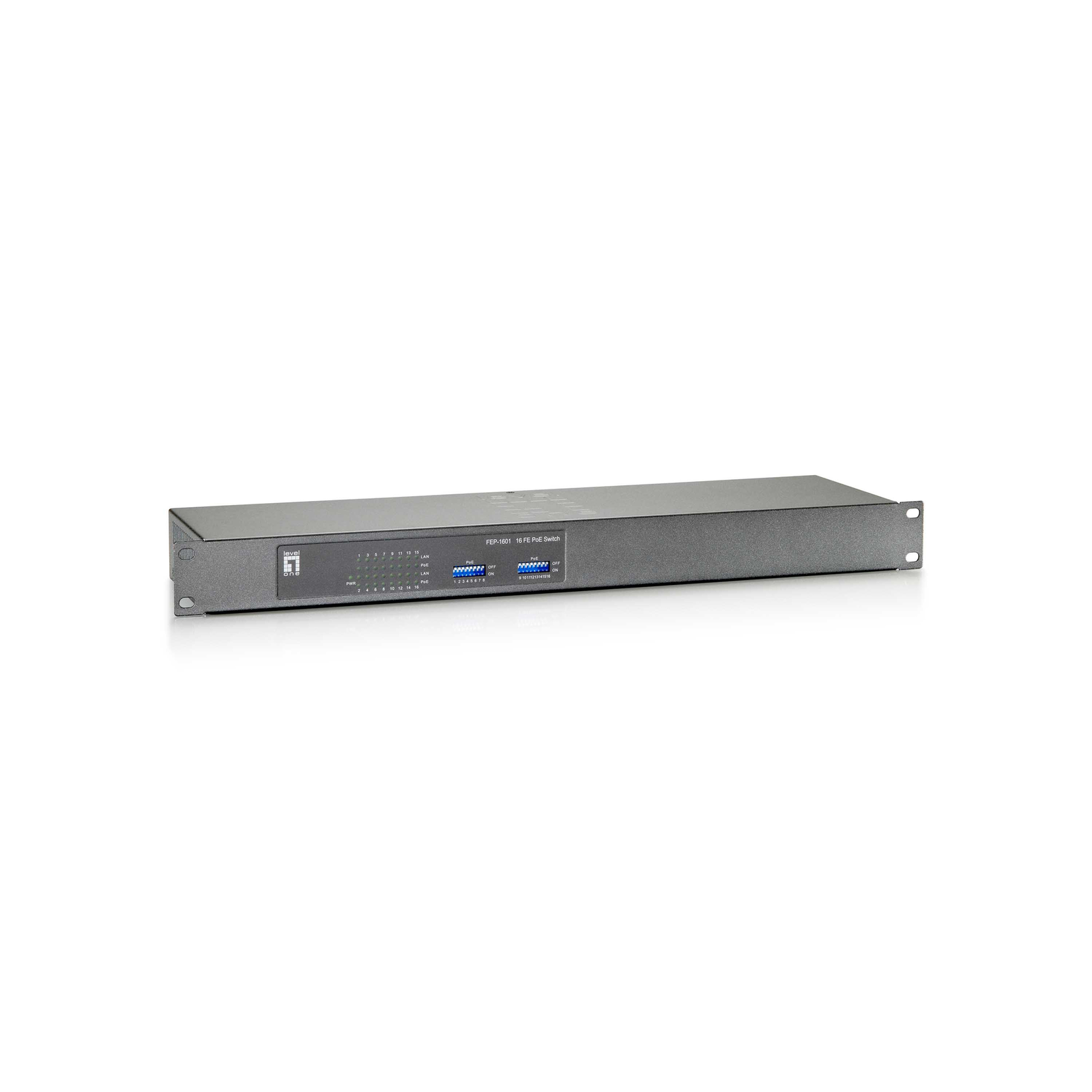 LevelOne 16-Port Fast Ethernet PoE Switch, 120W