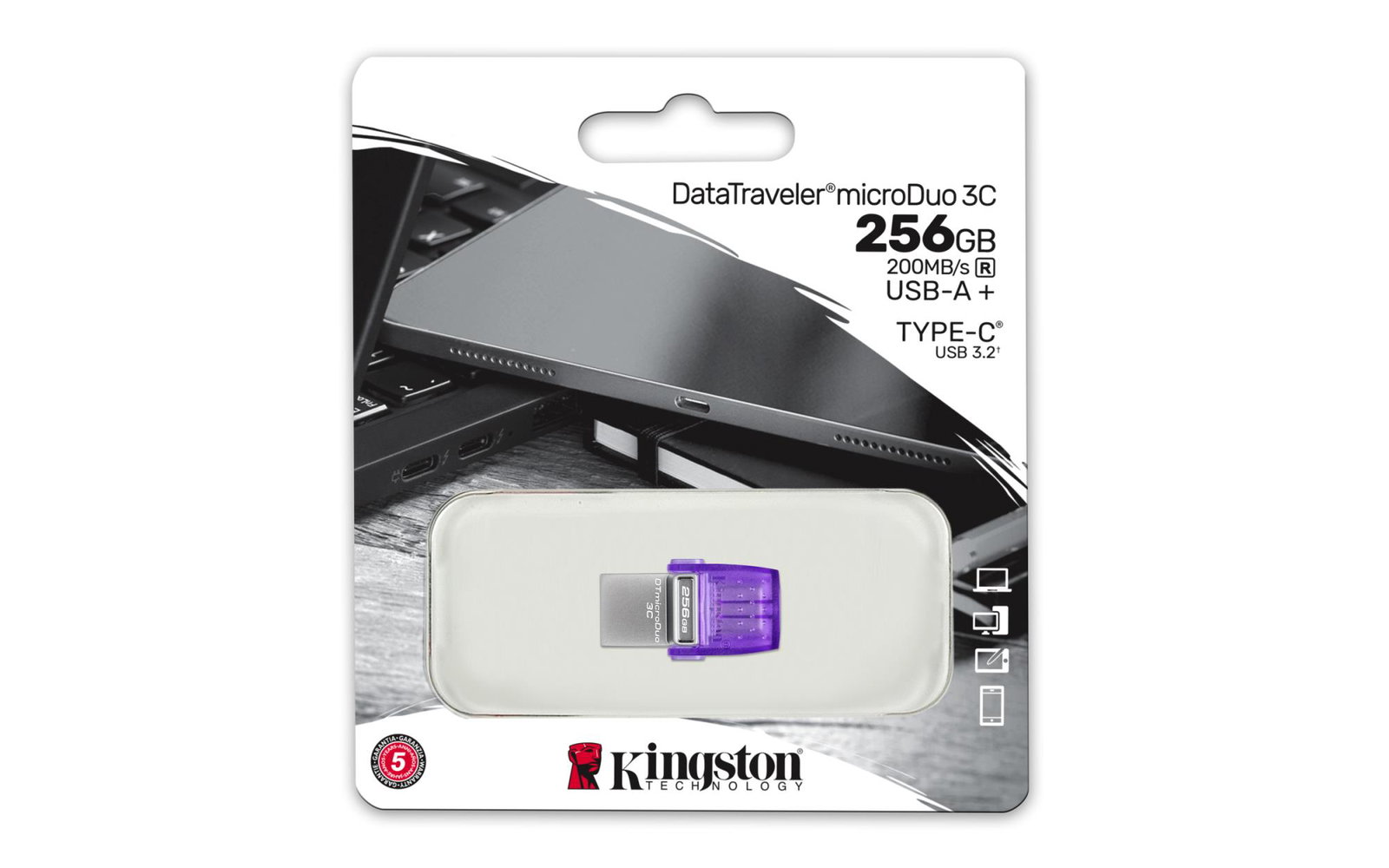 MEMORY DRIVE FLASH USB3.2/256GB DTDUO3CG3/256GB KINGSTON