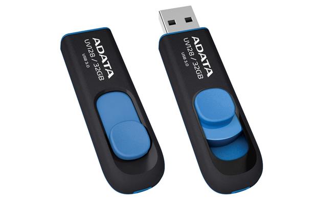 MEMORY DRIVE FLASH USB3 128GB/BLACK AUV128-128G-RBE ADATA