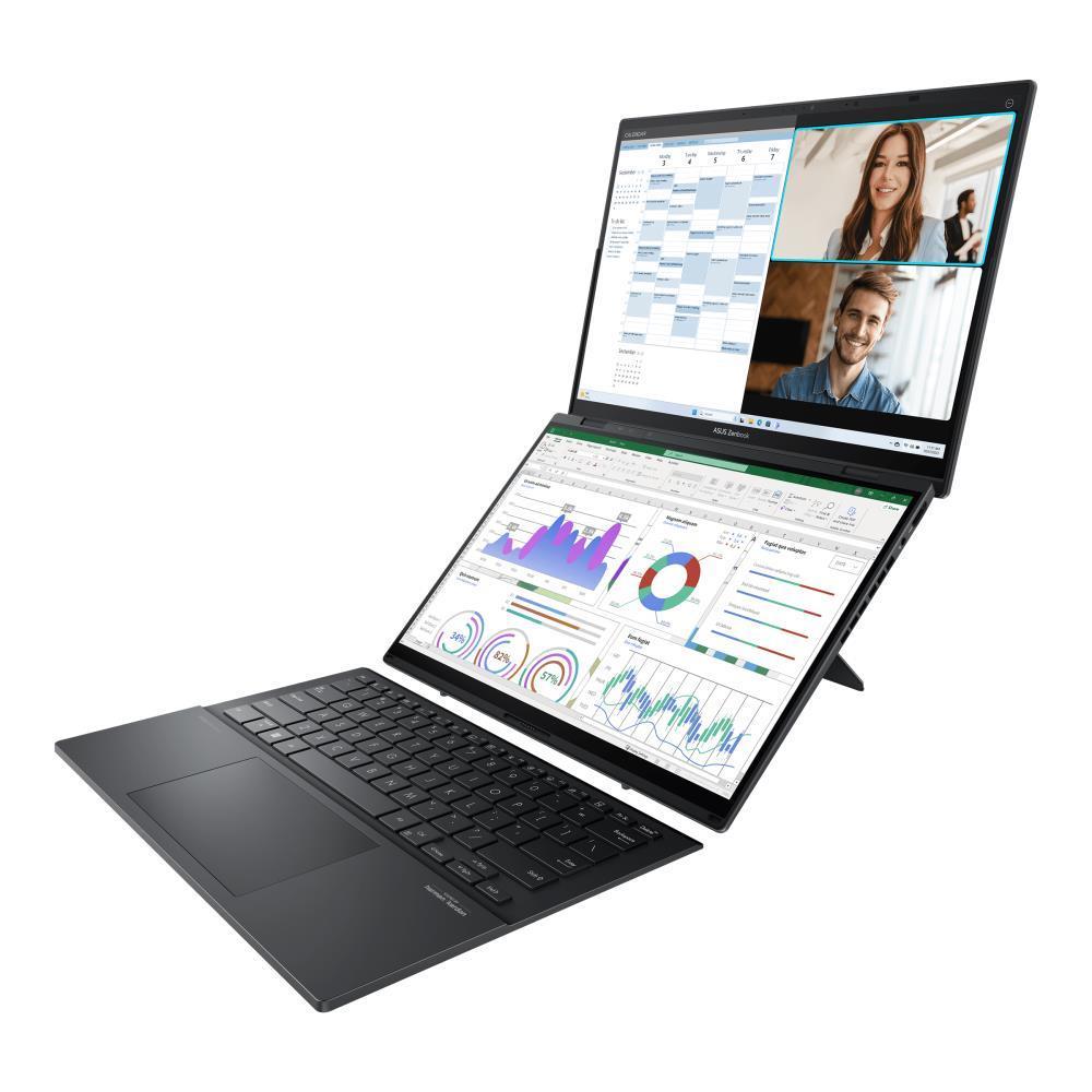 Notebook ASUS ZenBook Series DUO UX8406CA-PZ009W CPU Core Ultra U9-285H 2900 MHz 14 Touchscreen 2880x1800 RAM 32GB LPDDR5x SSD 2TB Intel Arc Graphics Integrated ENG Windows 11 Home Grey 1.65 kg 90NB14X1-M00820