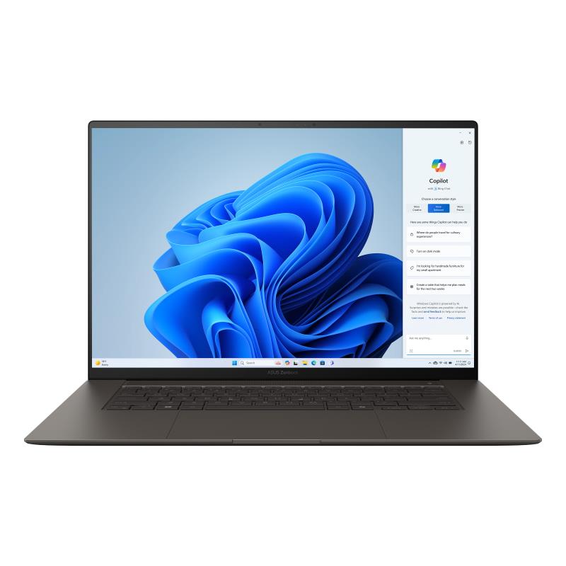 Notebook ASUS ZenBook Series UM5606WA-RK215W CPU AMD Ryzen AI 9 HX370 2000 MHz 16 2880x1800 RAM 32GB LPDDR5x SSD 2TB AMD Radeon 890M Graphics Integrated ENG Card Reader SD Windows 11 Home Grey 1.5 kg 90NB13M1-M00FT0