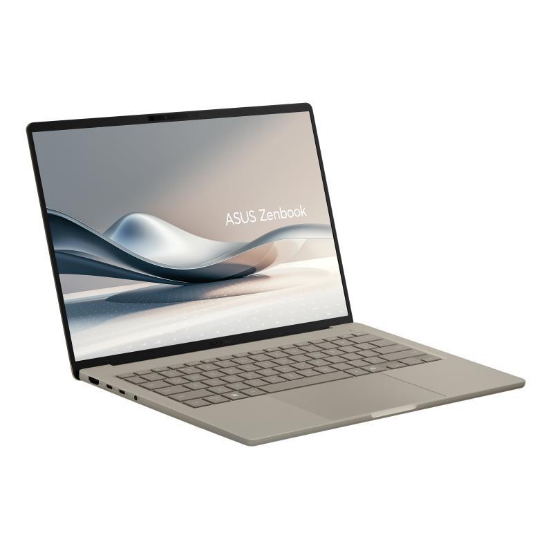 Notebook ASUS ZenBook Series UX3407QA-QD202W CPU Qualcomm Snapdragon X1-26-100 3 GHz 14 1920 x 1200 pixels RAM 16 GB LPDDR5x-SDRAM SSD 512 GB Discrete graphics Not available On-board graphics Yes OS installed Windows 11 Home Colour Beige Weight 980 g 90NB1501-M00E30