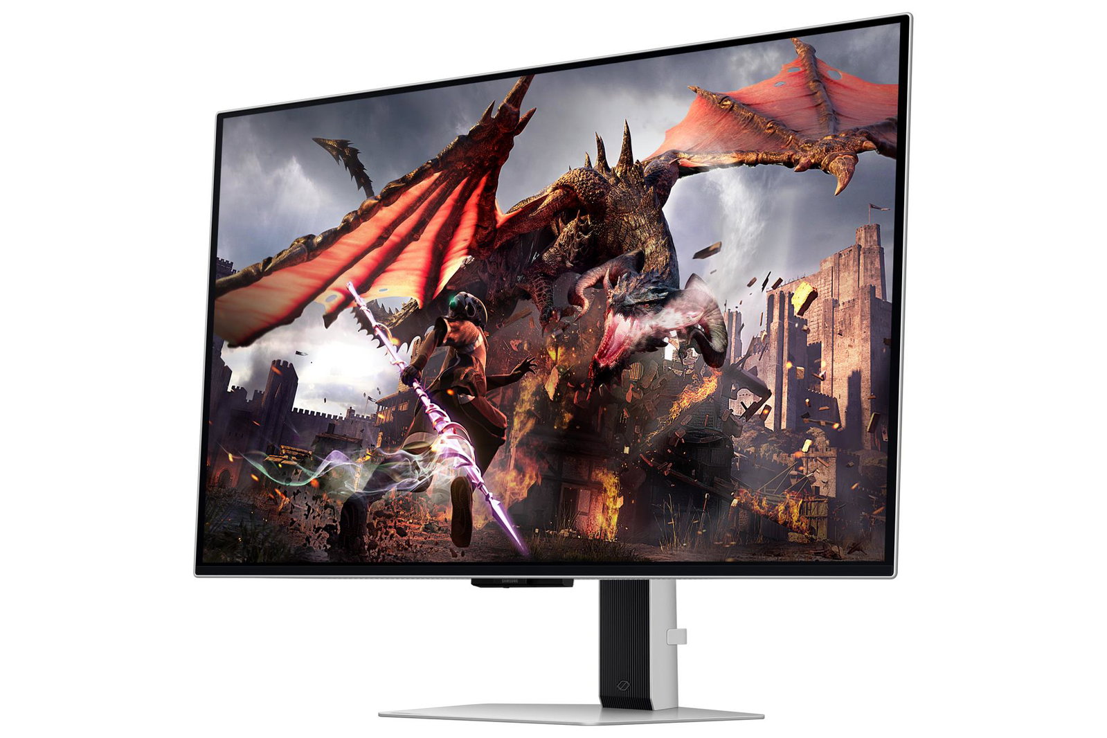 Monitor SAMSUNG 32 Gaming/Smart/4K Panel OLED 3840x2160 16:9 0.03 ms Speakers Swivel Pivot Height adjustable Tilt Colour Silver LS32DG802SUXDU