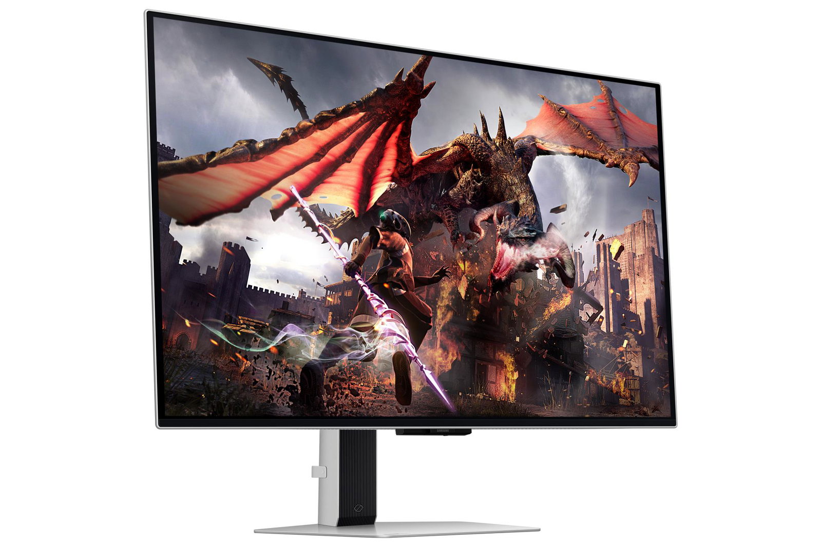 Monitor SAMSUNG 32 Gaming/Smart/4K Panel OLED 3840x2160 16:9 0.03 ms Speakers Swivel Pivot Height adjustable Tilt Colour Silver LS32DG802SUXDU