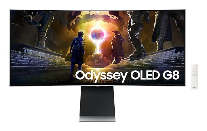 Monitor SAMSUNG 34 Gaming/Smart/Curved/21 : 9 Panel OLED 3440x1440 21:9 175Hz 0.03 ms Speakers Swivel Height adjustable Tilt LS34DG850SUXDU