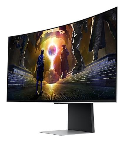 Monitor SAMSUNG 34 Gaming/Smart/Curved/21 : 9 Panel OLED 3440x1440 21:9 175Hz 0.03 ms Speakers Swivel Height adjustable Tilt LS34DG850SUXDU
