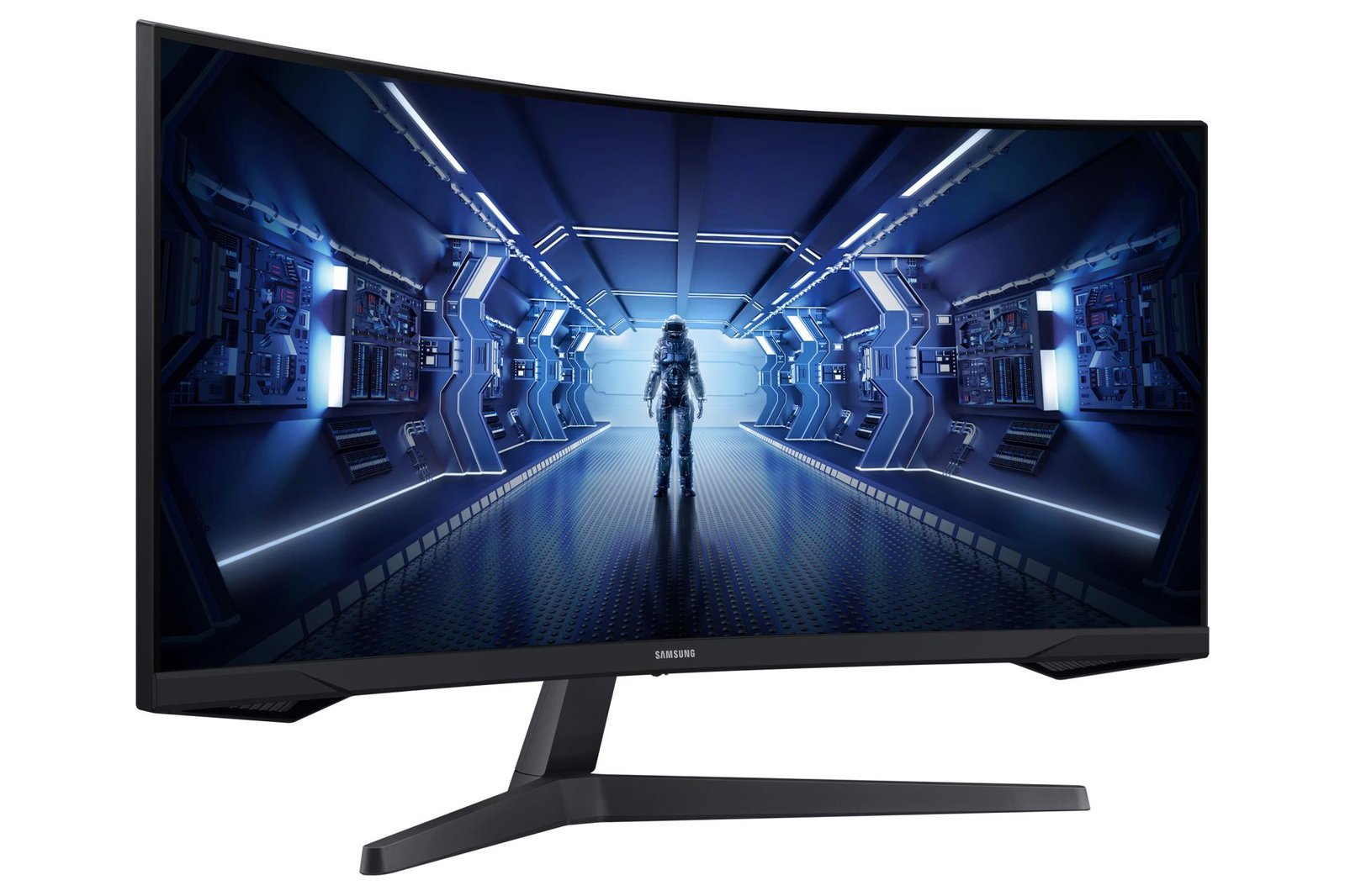 LCD Monitor SAMSUNG Odyssey G5 34 Gaming/Curved/21 : 9 Panel VA 3440x1440 21:9 1 ms Tilt Colour Black LC34G55TWWPXEN