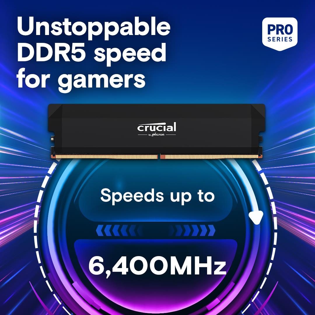 MEMORY DIMM 64GB DDR5-6000 K2/PRO OC CP2K32G60C40U5B CRUCIAL