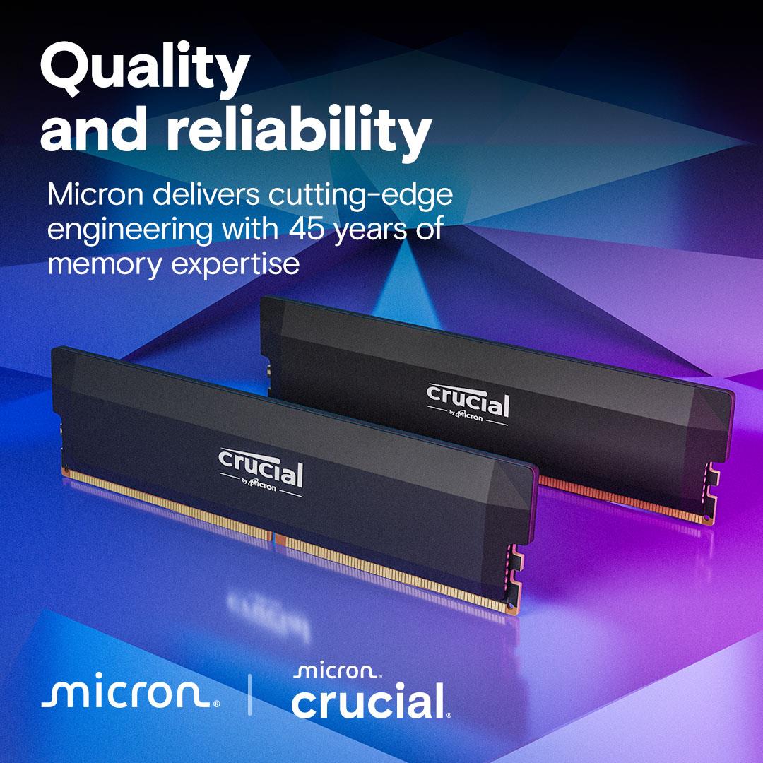 MEMORY DIMM 64GB DDR5-6000 K2/PRO OC CP2K32G60C40U5B CRUCIAL