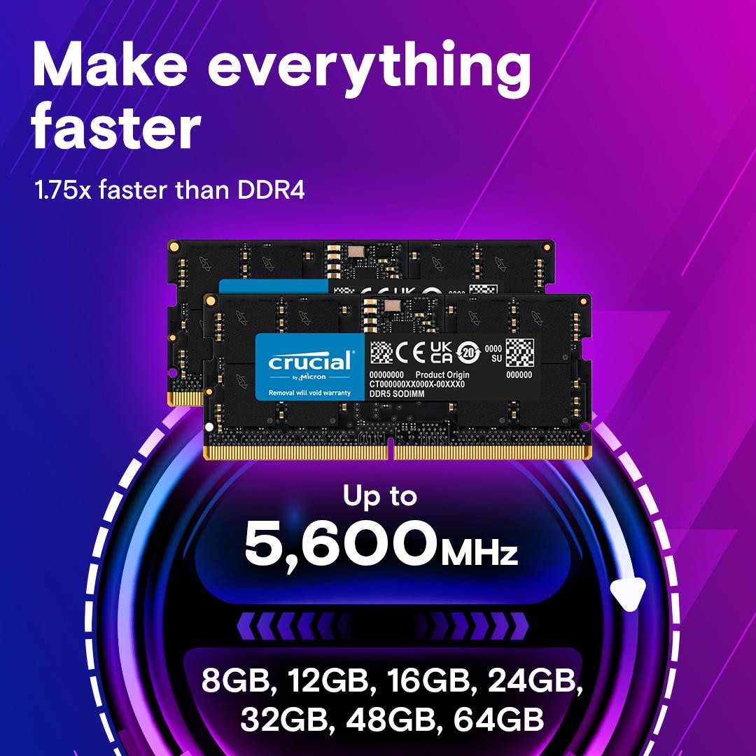 NB MEMORY 64GB DDR5-5600/SO CT64G56C46S5 CRUCIAL