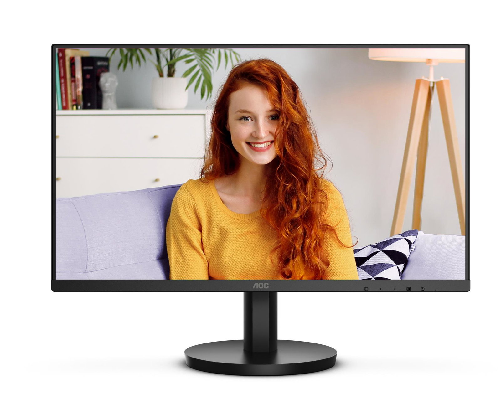 LCD Monitor AOC 24 Panel VA 1920x1080 16:9 100 Hz Matte 1 ms Speakers Tilt Colour Black 24B3HMA2