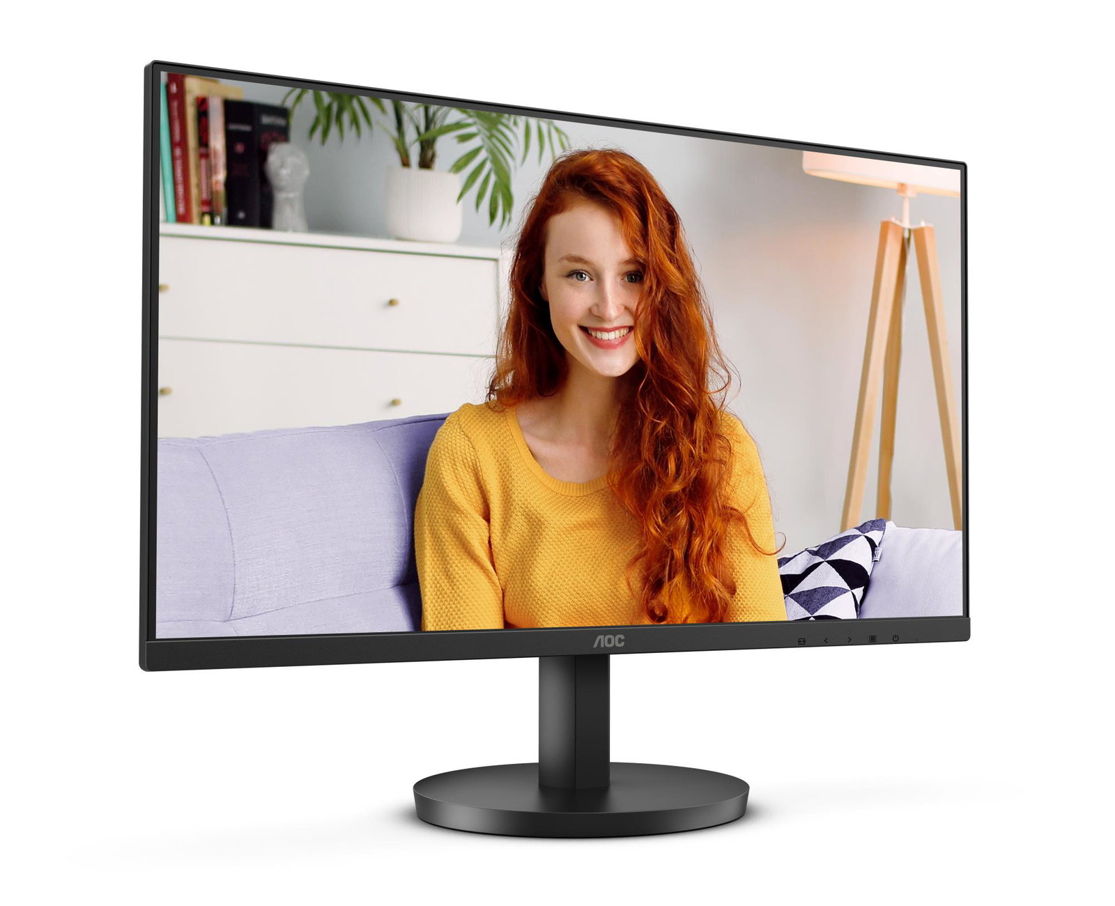 LCD Monitor AOC 24 Panel VA 1920x1080 16:9 100 Hz Matte 1 ms Speakers Tilt Colour Black 24B3HMA2