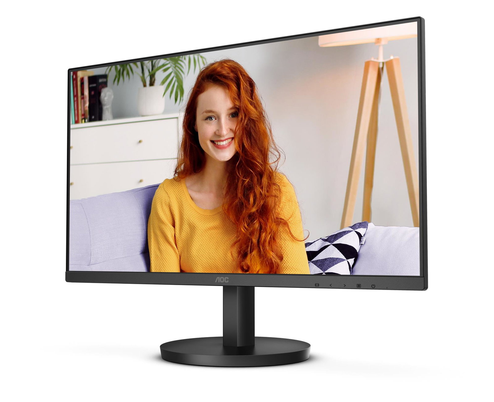 LCD Monitor AOC 24 Panel VA 1920x1080 16:9 100 Hz Matte 1 ms Speakers Tilt Colour Black 24B3HMA2