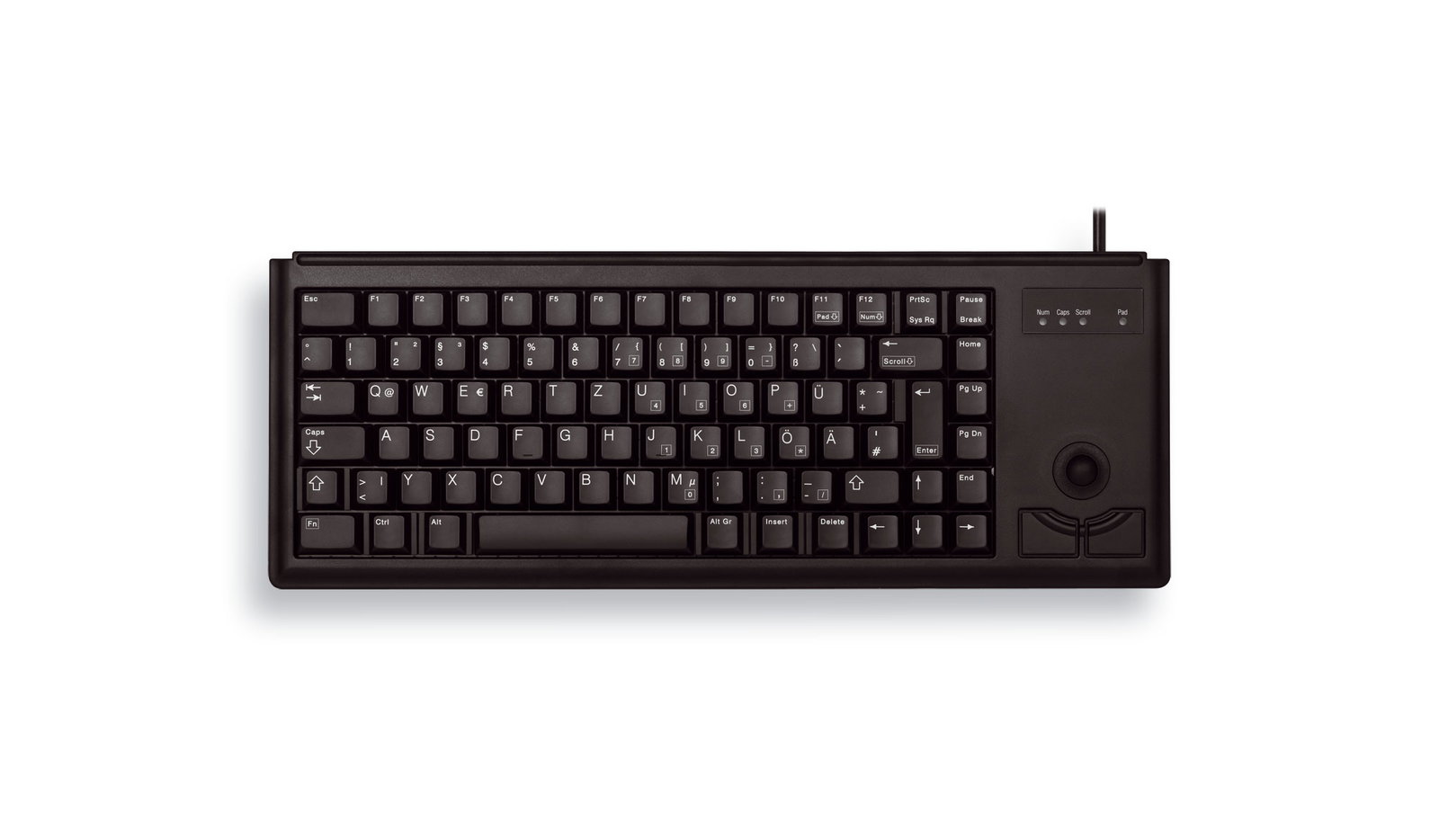 Cherry TAS G84-4400 Corded DE-Layout Black TRACKBALL
