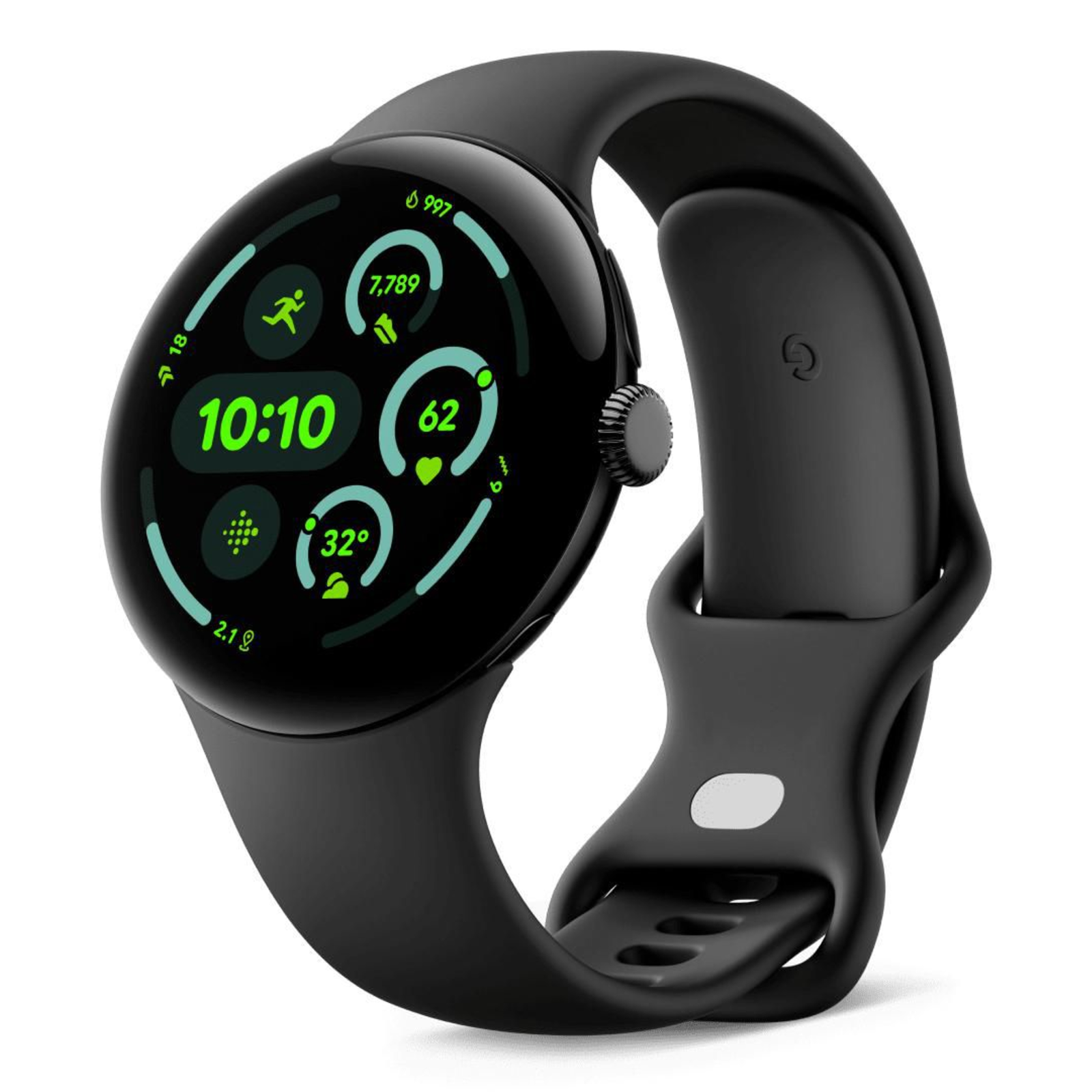 Google Pixel Watch 3 LTE Sports Bracelet 45mm Black/black