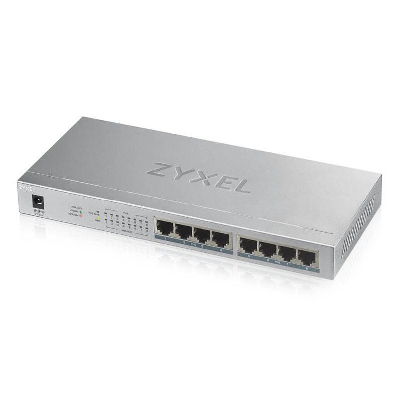 Zyxel GS1008Switch 8-Ports Gigabit PoE+