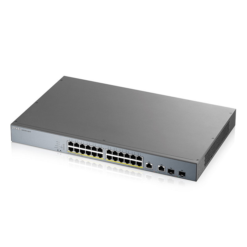 Zyxel Switch 26x GE GS1350-26PoE Long Range 375W Managed