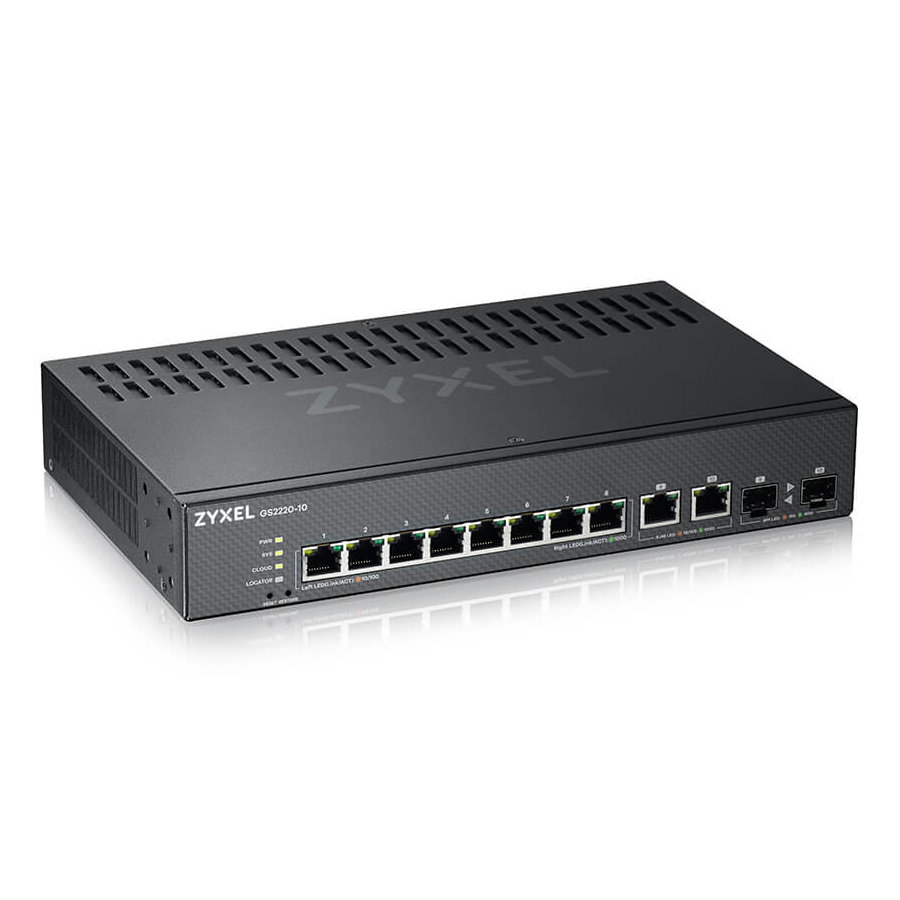Zyxel Switch 10x GE GS2220-10 8 Port + 2x SFP Rj45