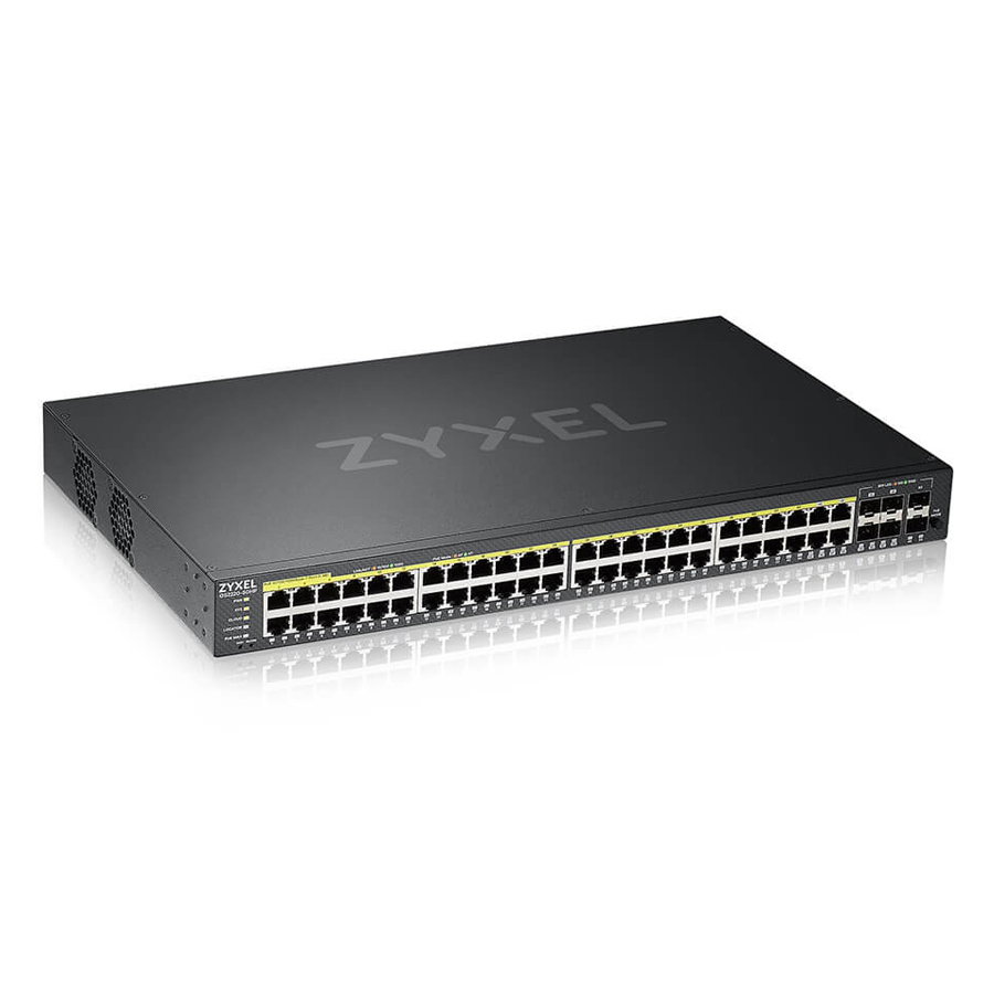 Zyxel GS2220-50HP-EU0101F network switch Managed L2 Gigabit Ethernet (10/100/1000) Power over Ethernet (PoE) Black