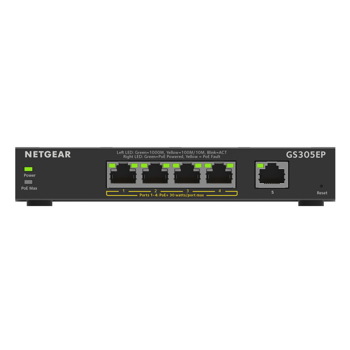 NETGEAR GS305EP SOHO Plus Switch 5x Gigabit Ethernet 4x PoE+ 63W
