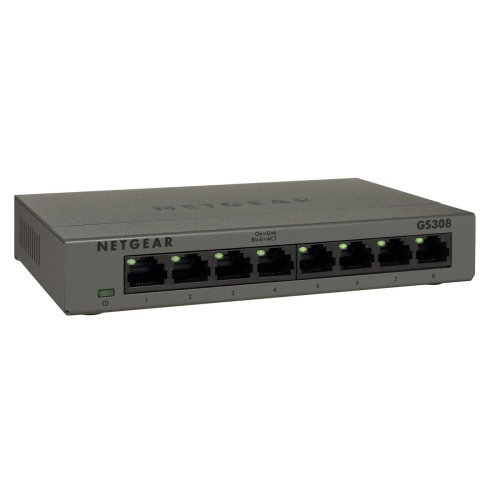NETGEAR 8P GS308-300PES Unmanaged L2 Gigabit Ethernet 10 100 1000 Wall Mounting