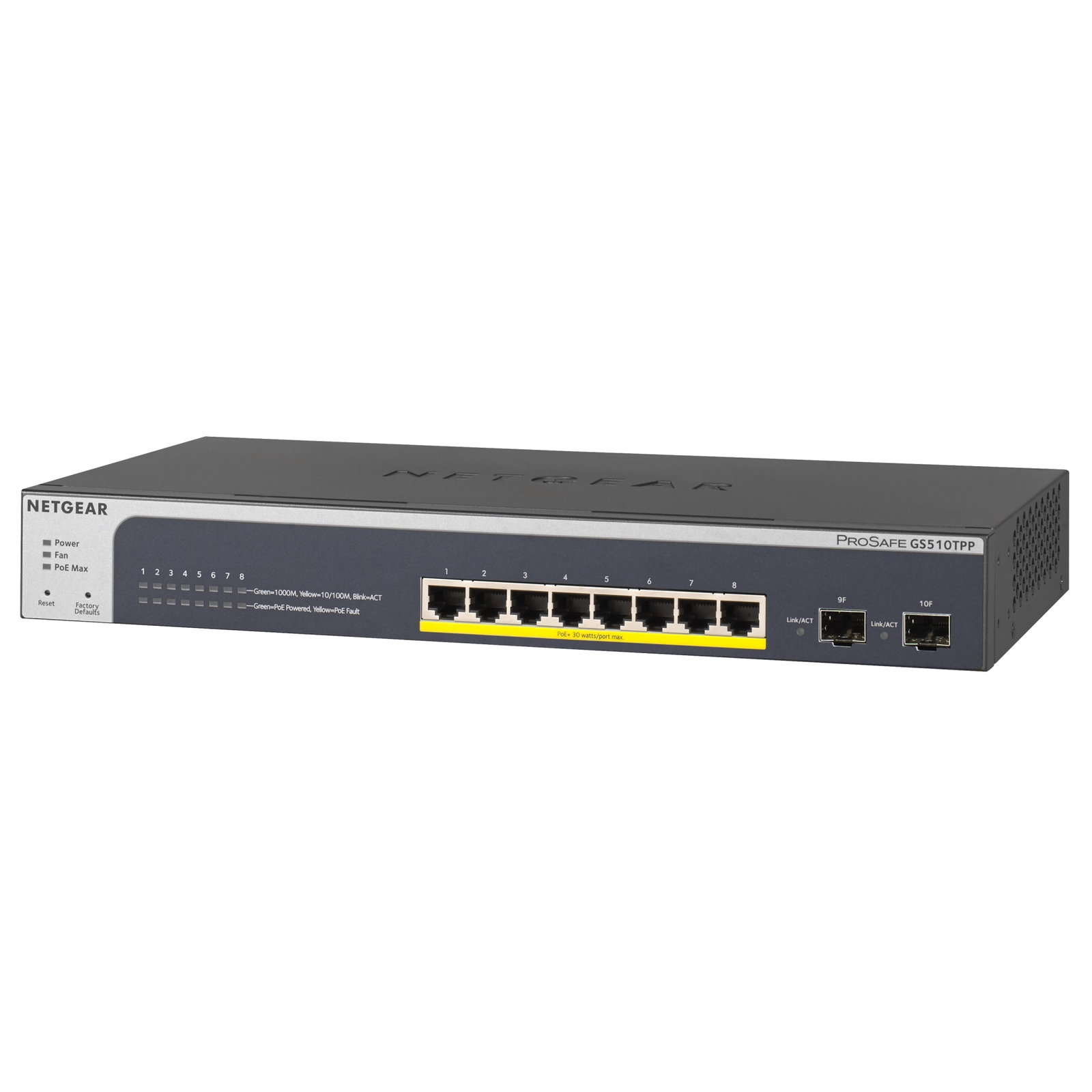 NETGEAR GS510TPP PoE GE GE SMA 08 Switch