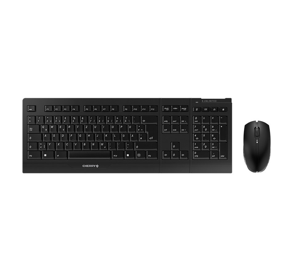 Cherry Keyboard And Mouse Wireless Set Unlimited 3.0 2.483GHz 145g Black