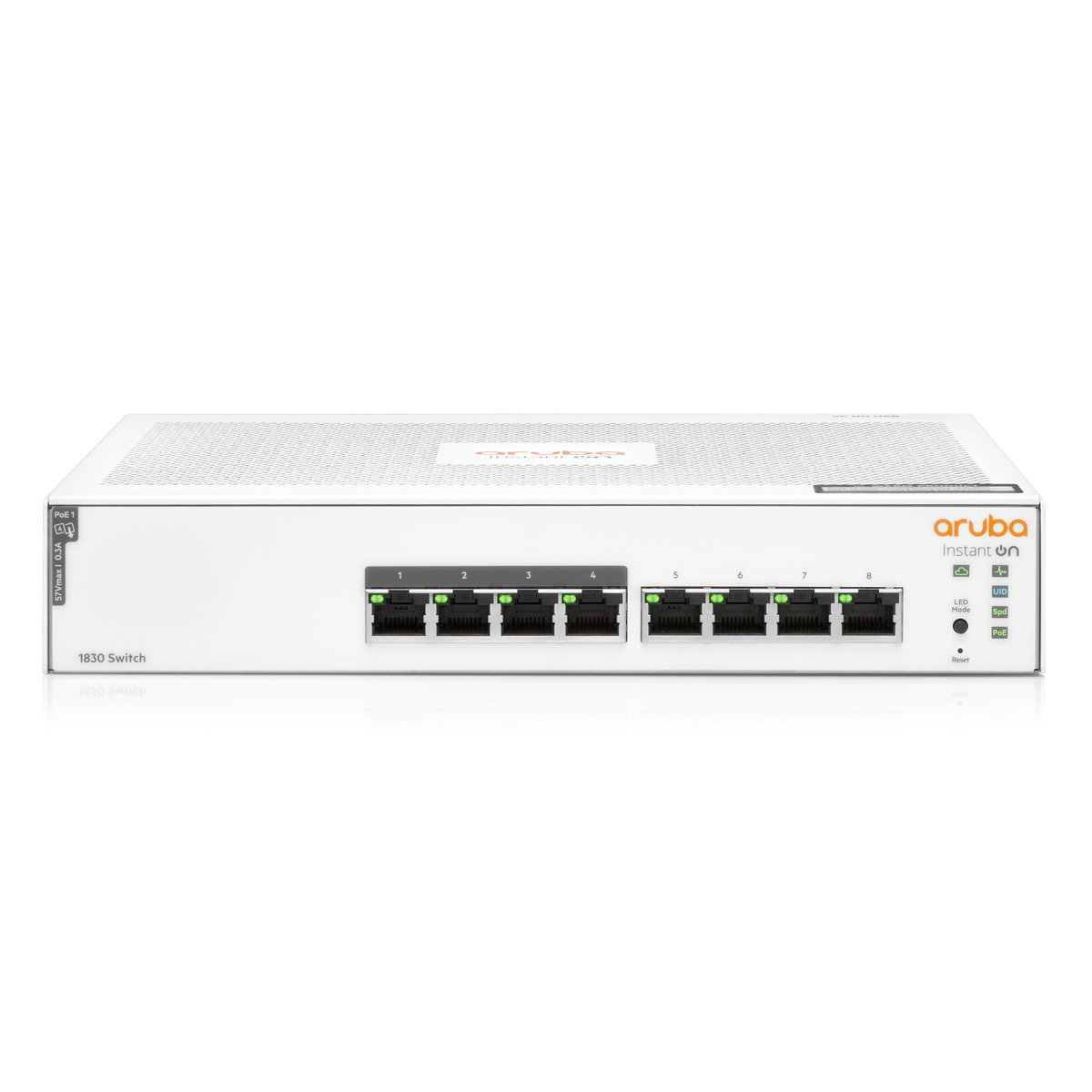 HPE Instant on 1830 8-Port PoE+ Switch 8x Gigabit LAN PoE+ 65W