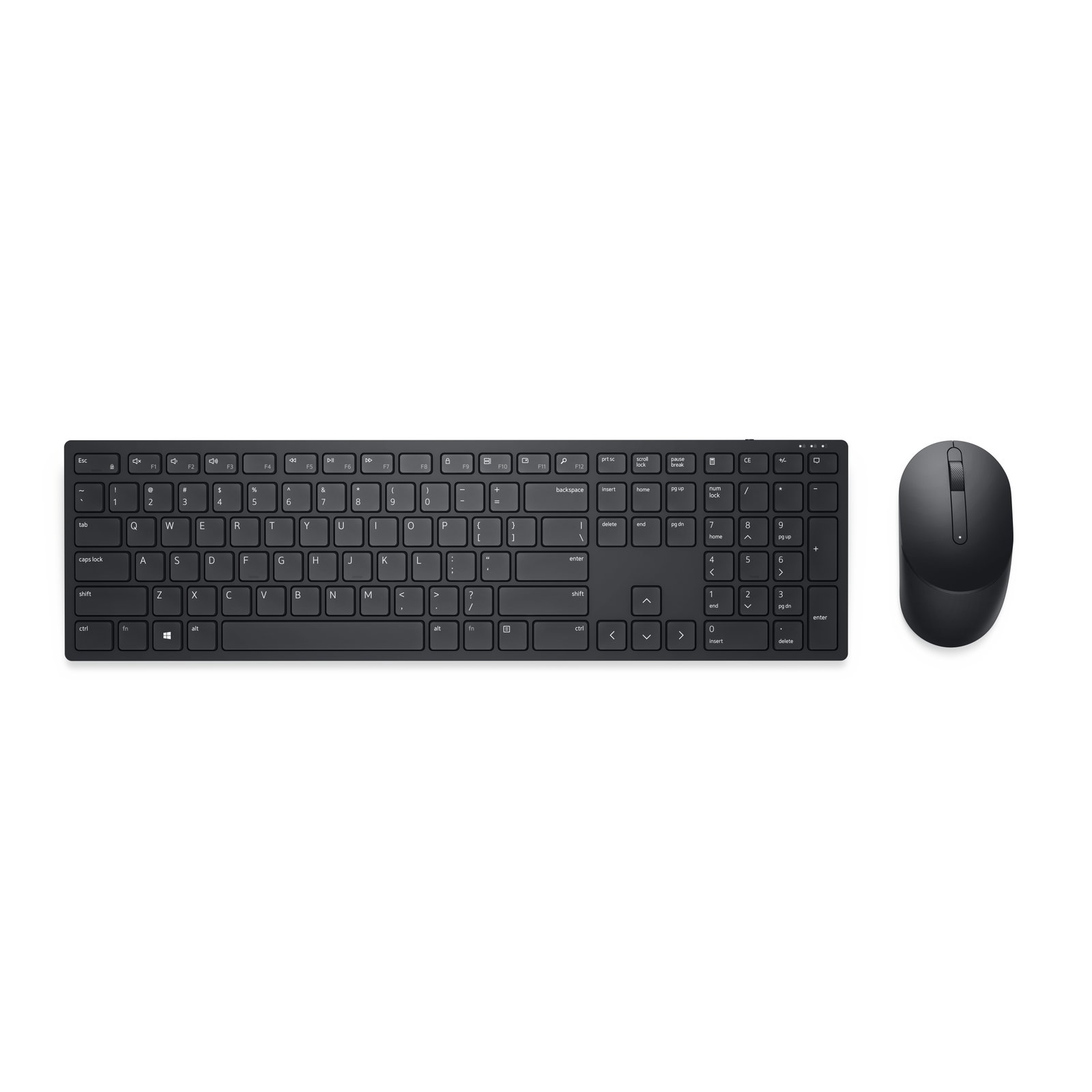 Dell Keyboard & Mouse Set Wireless 2.4 GHz QWERTZ German Black