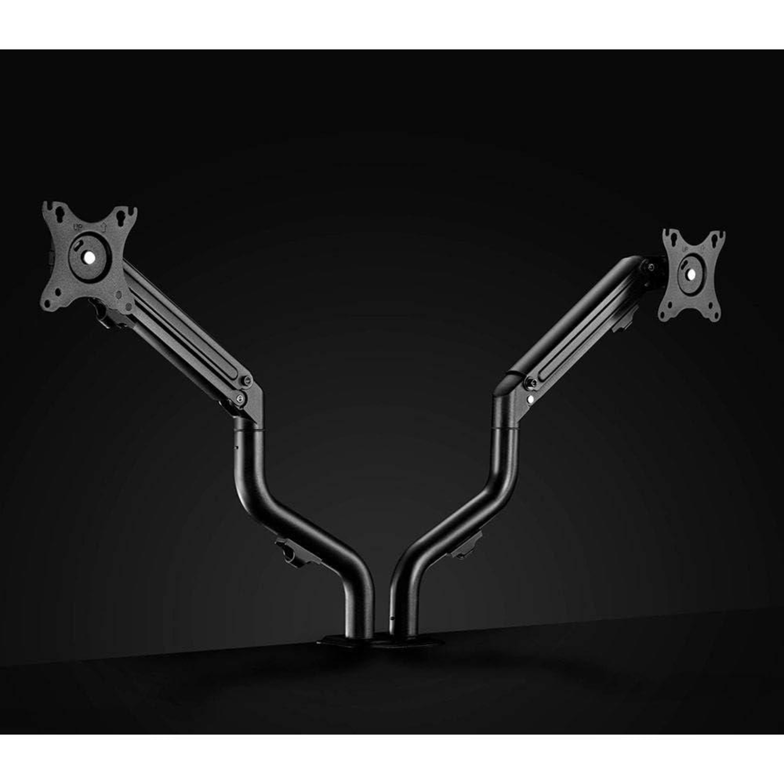 Gembird Arm for Two Desktop Monitors (adjustable) from 17 Inches to 32 Inches Load up to 8kg