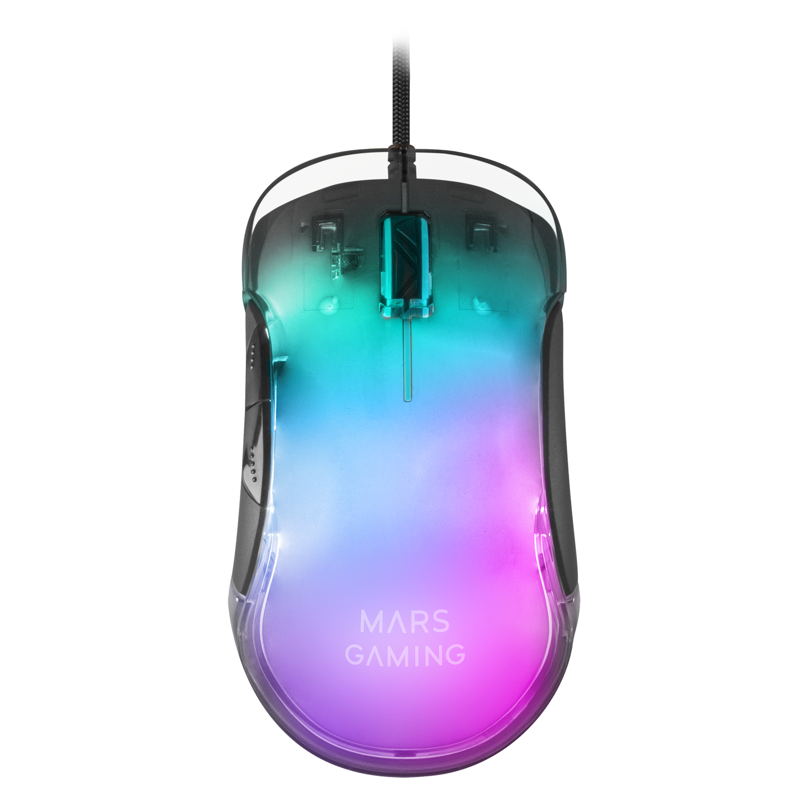 Mars Gaming MMGLOW Gaming Mouse RGB Chroma-Glow Mirror Finish 12800 DPI Black