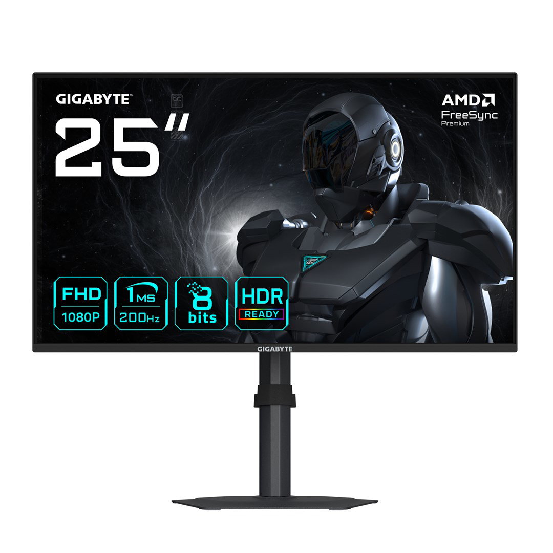 GIGABYTE G25F2 24.5 FHD Gaming Monitor - 1920 x 1080, 200Hz, 1ms, 300 cd/m, Display HDR 10, HDMI 2.0, Displayport 1.4