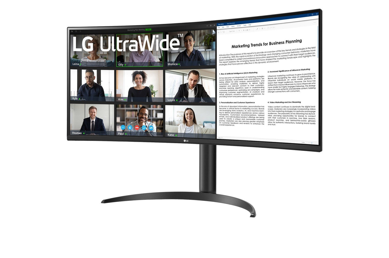 LG 34WR50QK-B computer monitor 86.4 cm (34) 3440 x 1440 pixels Wide Quad HD Black