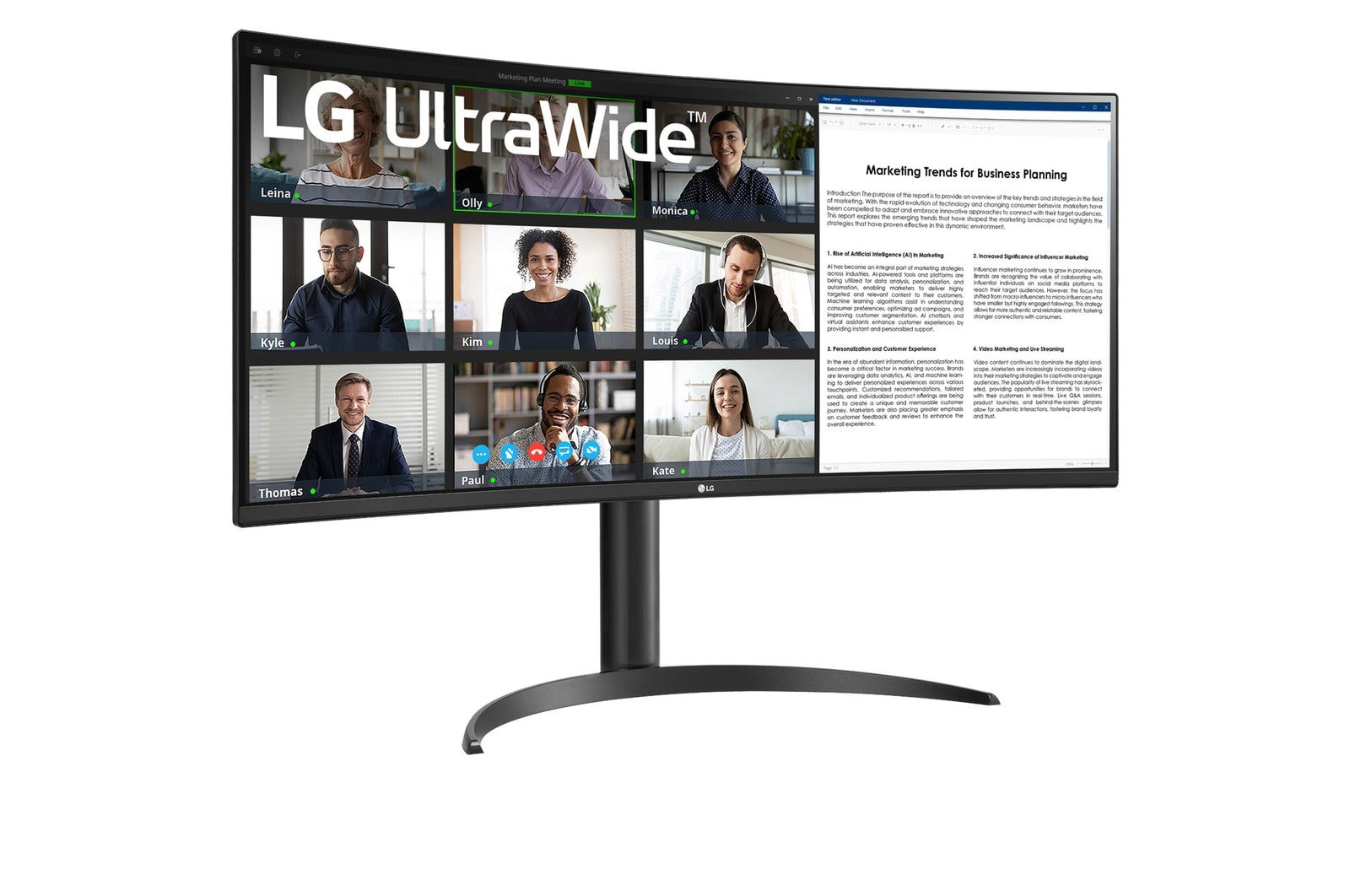 LG 34WR50QK-B computer monitor 86.4 cm (34) 3440 x 1440 pixels Wide Quad HD Black
