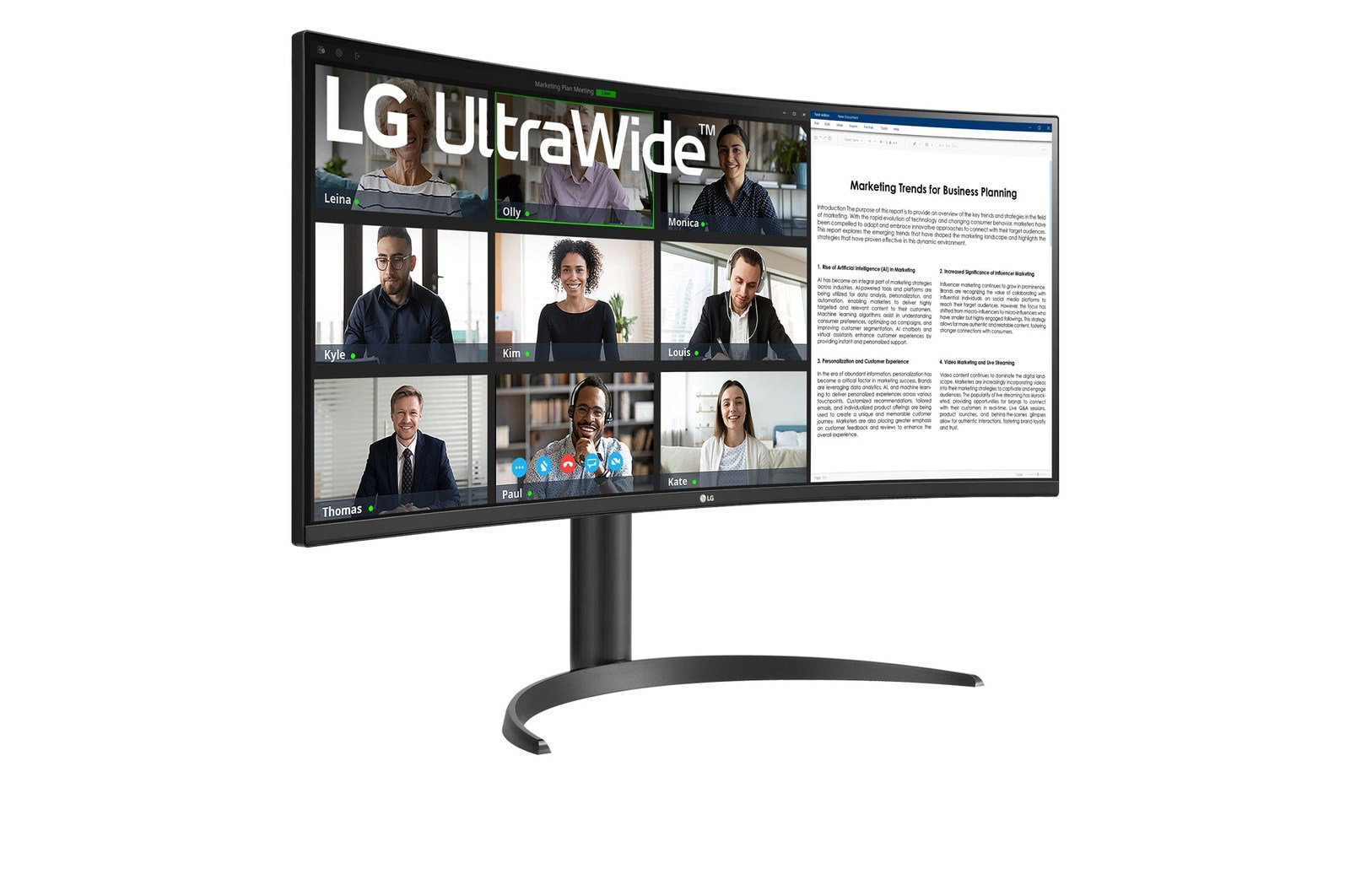 LG 34WR50QK-B computer monitor 86.4 cm (34) 3440 x 1440 pixels Wide Quad HD Black