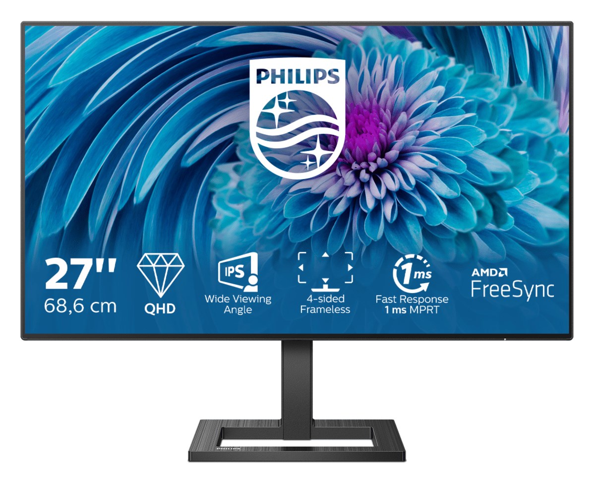 Philips E Line 275E2FAE/00 computer monitor 68.6 cm (27) 2560 x 1440 pixels 4K Ultra HD LED Black