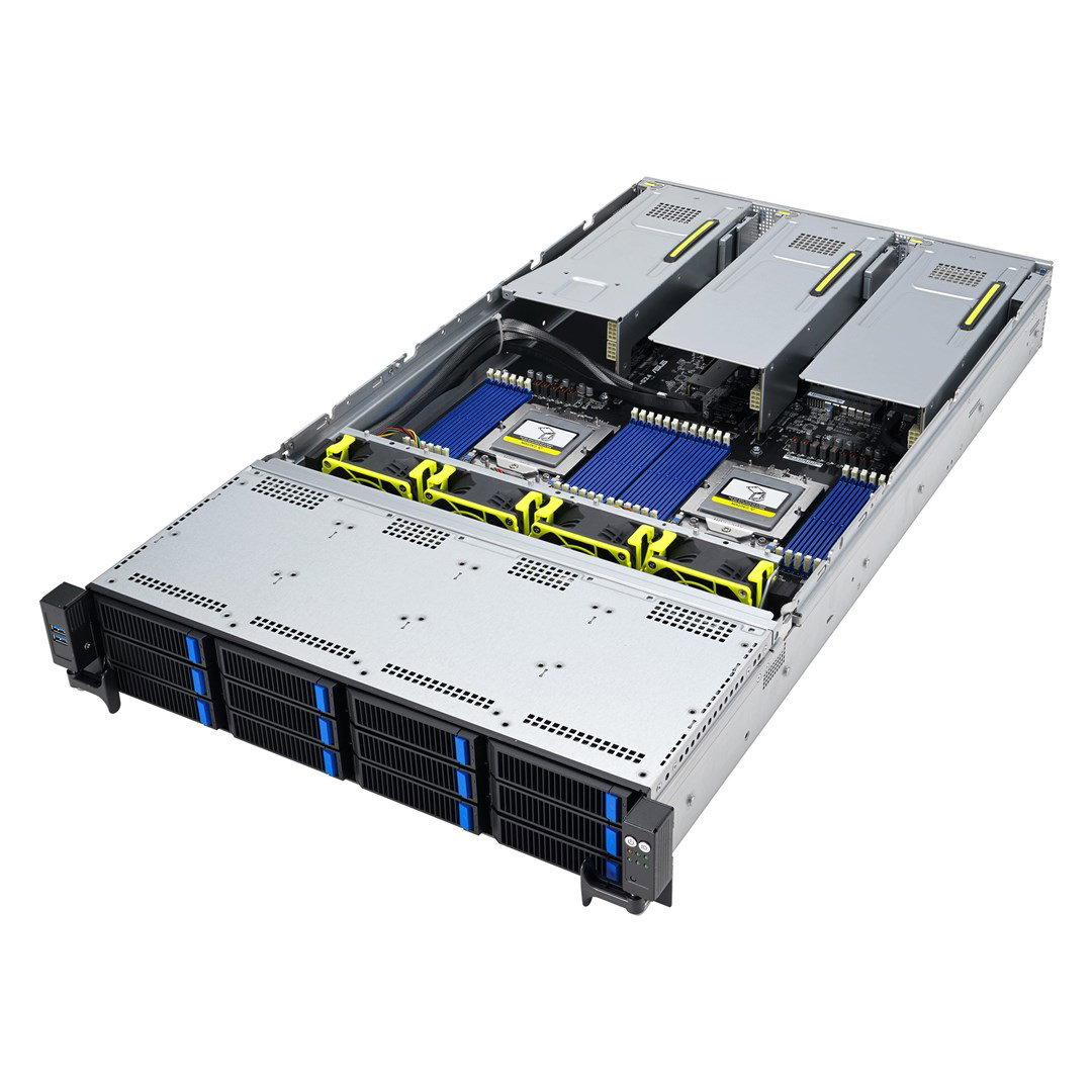 ASUS RS720A-E12-RS24U Socket SP5 Rack (2U) Grey