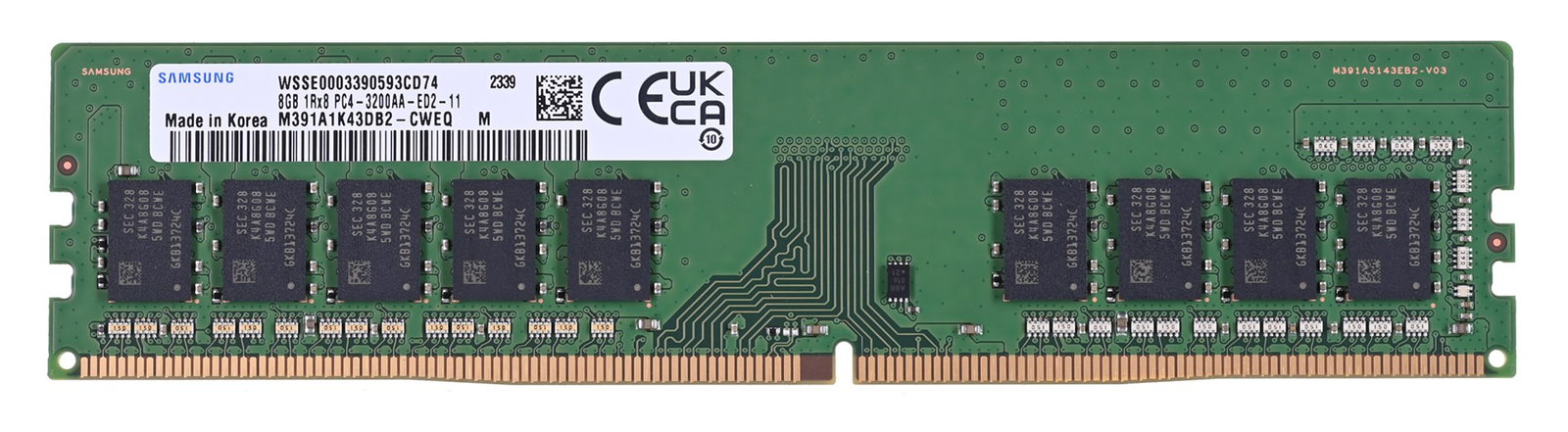 Samsung M391A1K43DB2-CWE memory module 8 GB 1 x 8 GB DDR4 3200 MHz ECC