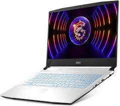 MSI Sword 15 A12VF Intel i7-12650H (10C/16T 4.70GHz) 15.6 FHD (19201080) 144Hz IPS-Level Anti-Glare LED 1TB NVMe M.2 SSD 16GB DDR5 RAM NVIDIA GeForce RTX 4060 8GB GDDR6 Intel Wi-Fi 6E AX211 + Bluetooth 5.3 wireless card Backlit Keyboard (Blue Backlit) Windows 11 Pro White Chassis Gaming Laptop (RAM/SSD upgradeable) (New Demo Unit Opened Box)