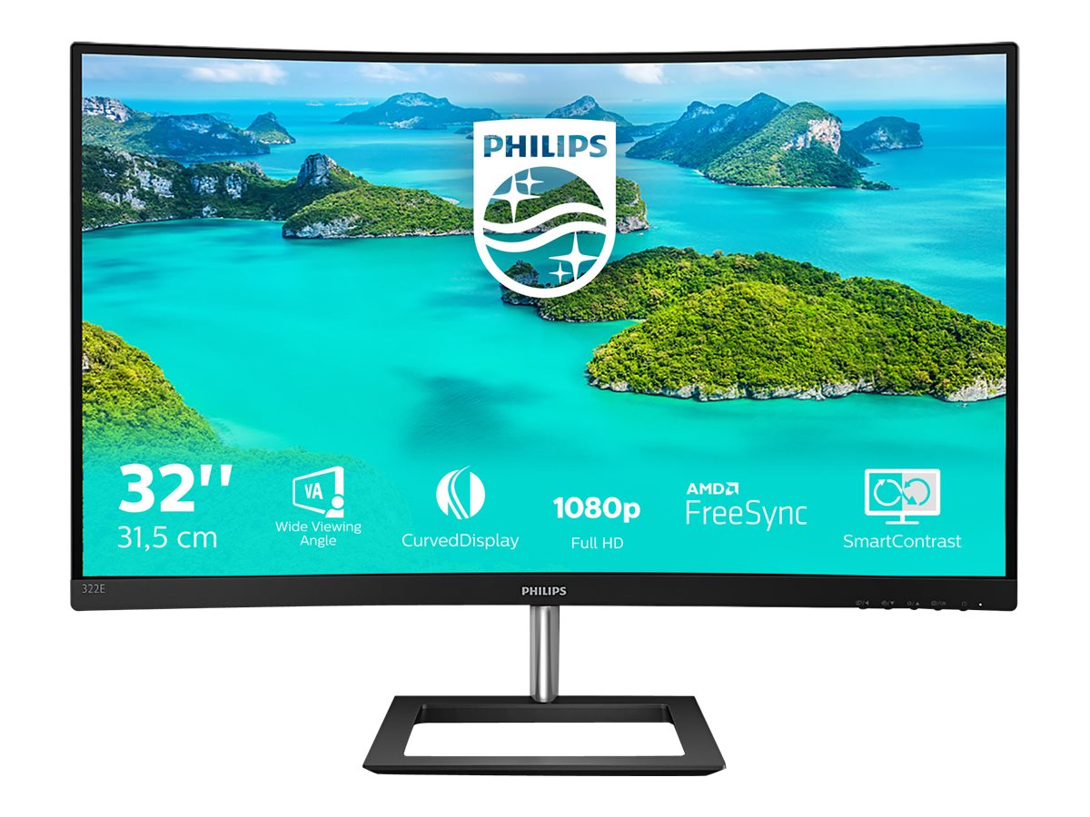 PHILIPS 322E1C/00 Monitor Philips 322E1C/00 31,5 FullHD, MVA, D-Sub/HDMI/DP, speakers