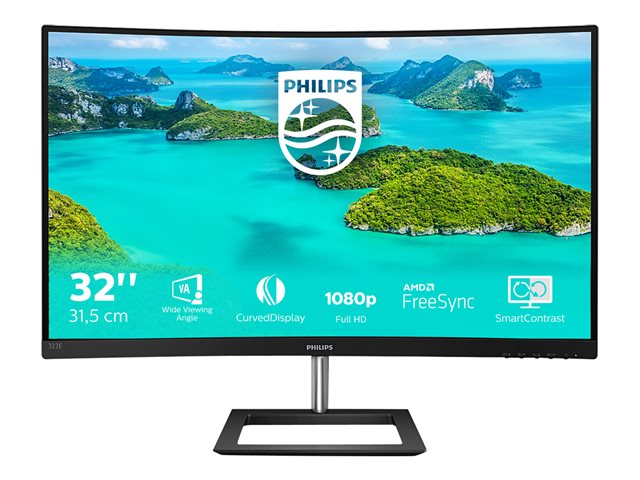 PHILIPS 322E1C/00 Monitor Philips 322E1C/00 31,5 FullHD, MVA, D-Sub/HDMI/DP, speakers