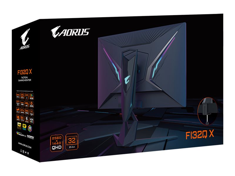 GIGABYTE AORUS FI32Q X Gaming Monitor 32inch IPS QD Display 2xHDMI 1xDP