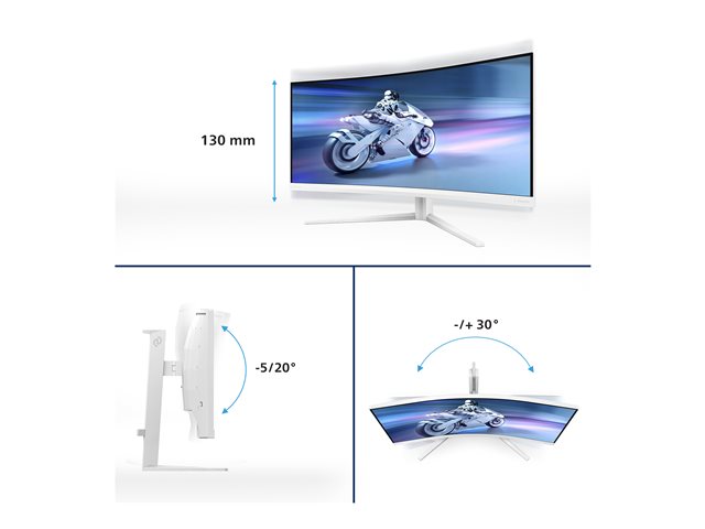 PHILIPS 34inch 3440x1440 VA 130mm EVNIA 5000 Ambiglow Curved WQHD 180Hz Fast VA 1ms GtG HDR10 USB 4x USB 3.2