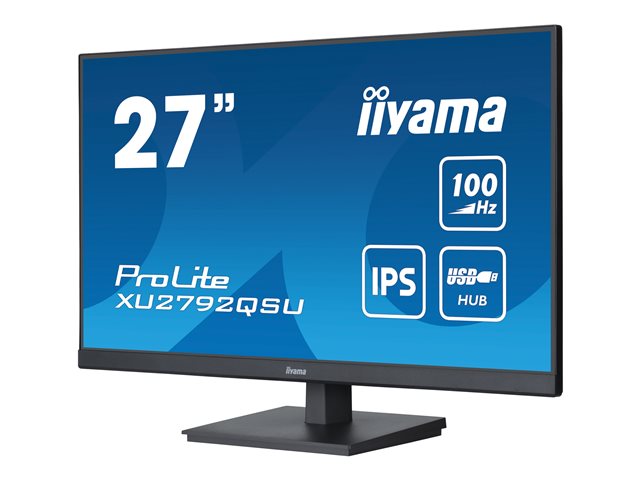 IIYAMA XU2792QSU-B6 27inch ETE IPS-panel 2560x1440 100Hz FreeSync 250cd/m2 0.4ms MPRT HDMI DP USB-HUB Speakers (P)