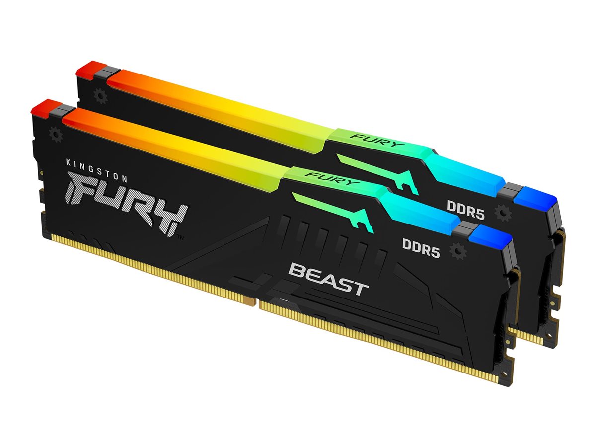 KINGSTON 16GB 6000MT/s DDR5 CL30 DIMM Kit of 2 FURY Beast RGB EXPO