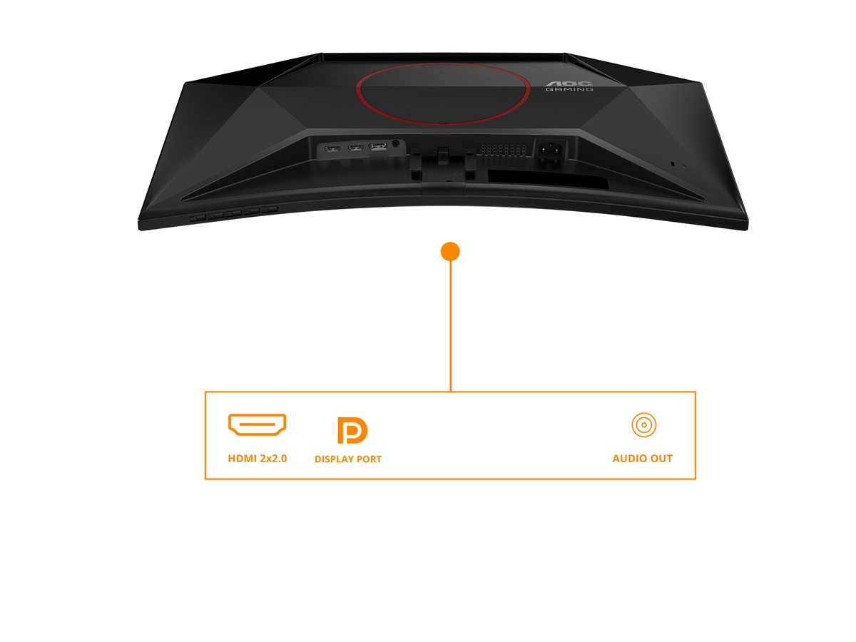 AOC C27G42E 27inch Curved Fast VA 180Hz 1ms 300cd/m2 HDMI 2.0x2 DP1.4 Speakers