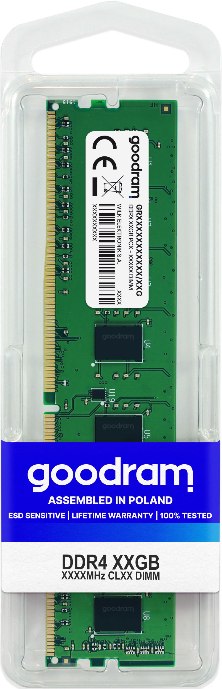 GOODRAM DDR4-RAM Memory CL19 2666MHz 4GB 288-pin DIMM