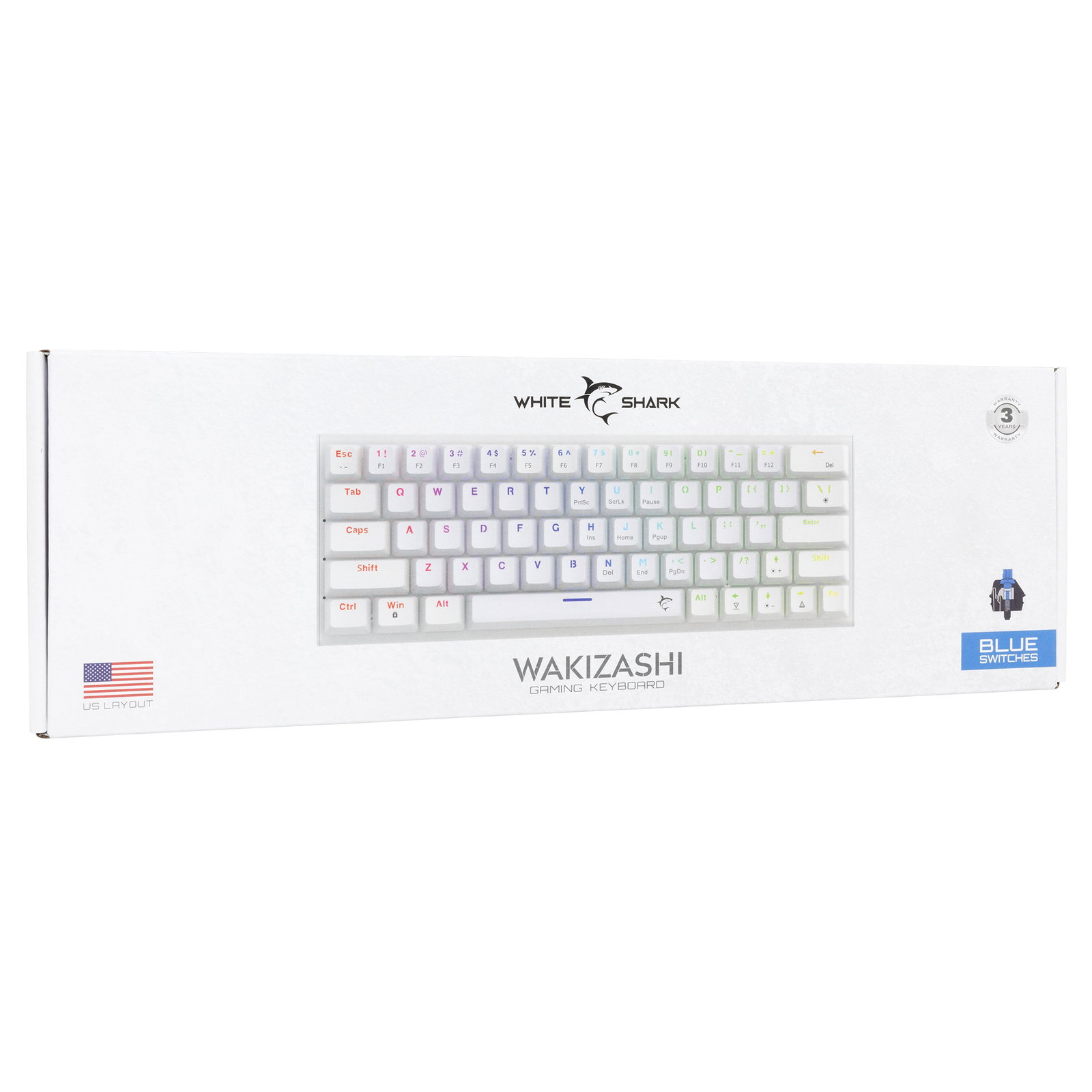 White Shark GK-002221V2 Wakizashi 2 White US-Blue.SW